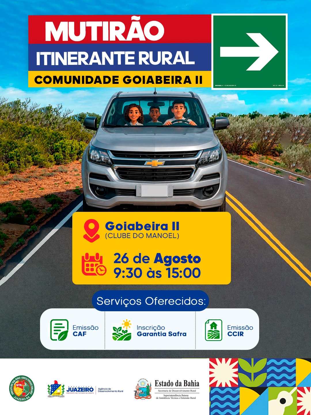 Mutirão Itinerante Rural: ação que está revolucionando o acesso a serviços no interior chega à comunidade de Goiabeira II, no distrito de Junco