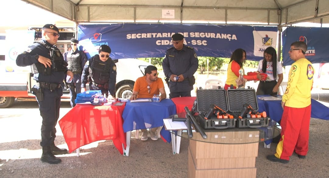 Secretaria de Segurança Cidadã amplia ações de prevenção e orientação durante Prefeitura Presente em Itamotinga