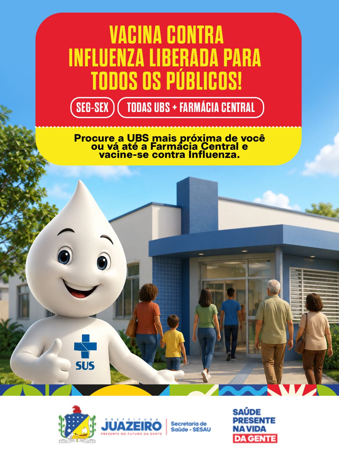 Sesau amplia vacinação contra Influenza para toda a população e reforça campanha de Multivacinação em Juazeiro