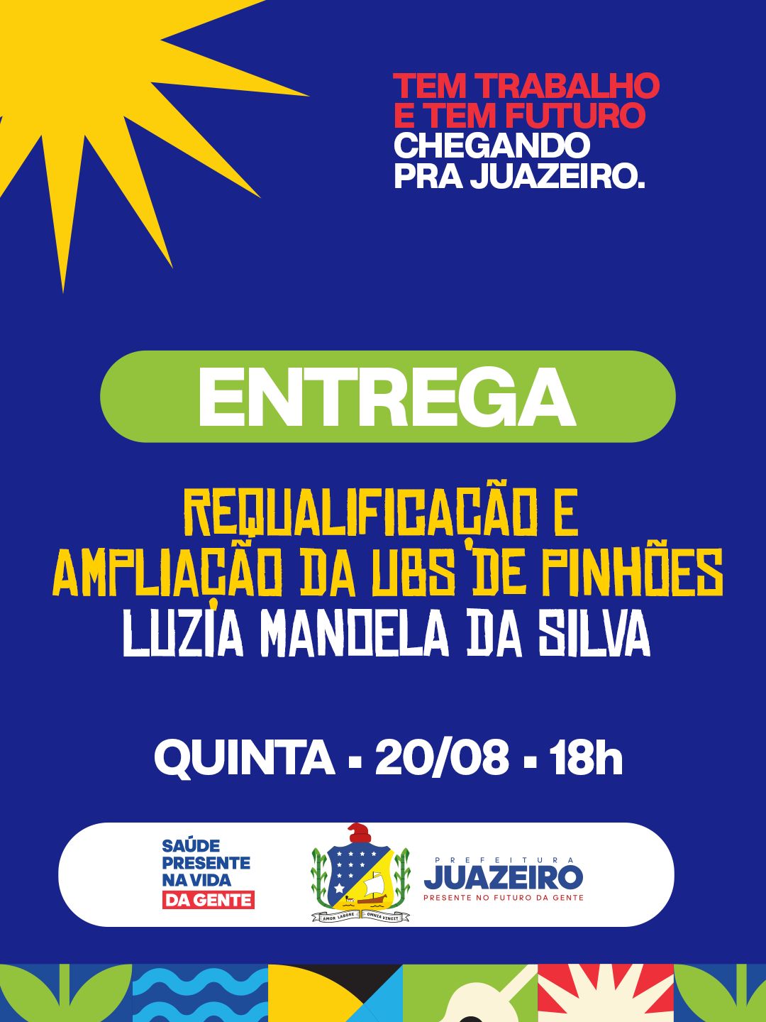 ProJua na Saúde: Prefeitura de Juazeiro entrega obra de ampliação e requalificação da UBS de Pinhões nesta quinta-feira (20)
