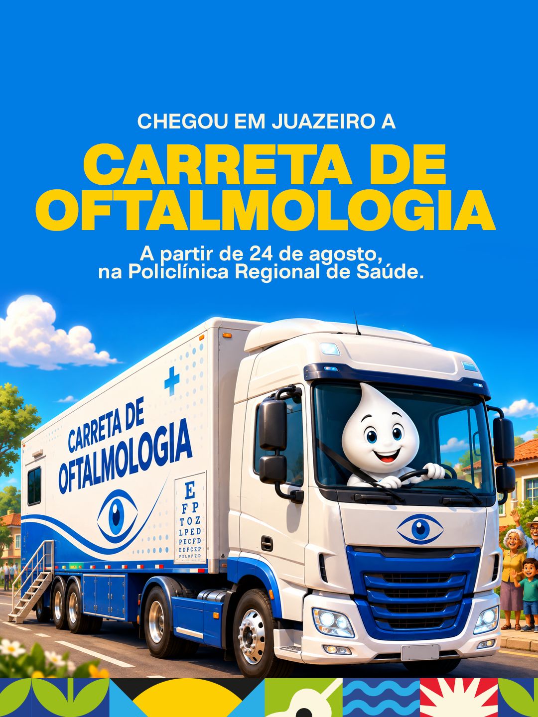Carreta de Oftalmologia chega a Juazeiro nesta segunda-feira (24) para ampliar acesso a consultas, exames e cirurgias pelo SUS