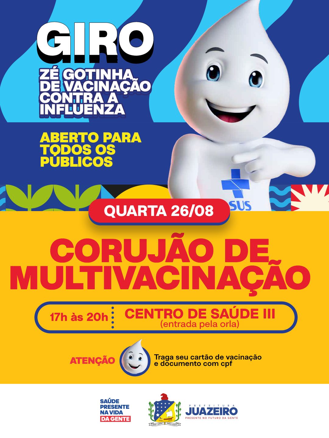 Juazeiro realiza Corujão de multivacinação nesta quarta-feira (26)