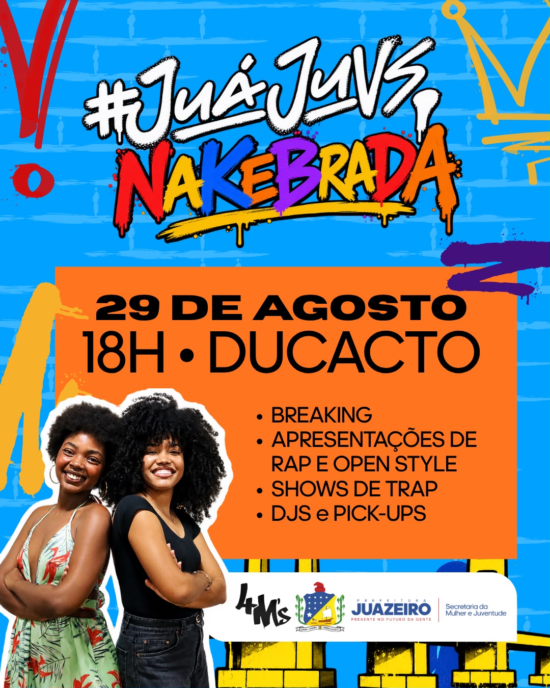 JuáJuvs Nakebrada leva cultura urbana para jovens de Juazeiro neste sábado