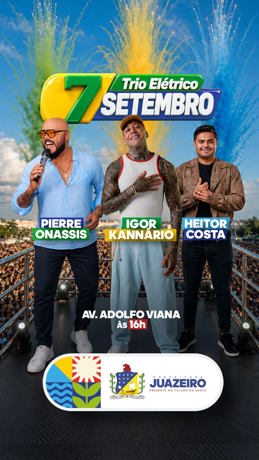 Juazeiro anuncia grande celebração para o 7 de Setembro com ato cívico, trio elétrico e atrações musicais