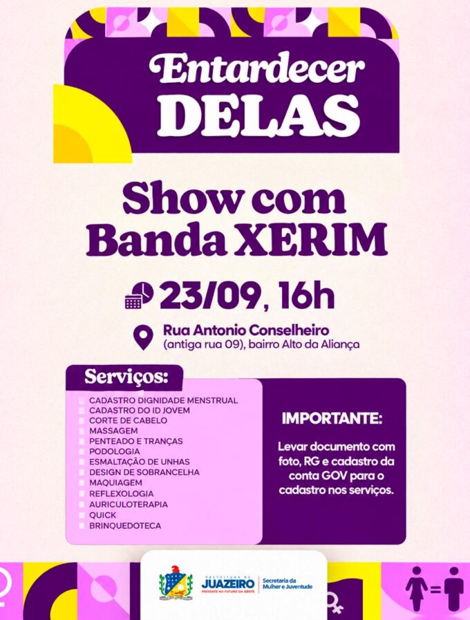 Entardecer Delas leva serviços gratuitos e música ao Alto da Aliança nesta quarta-feira (23)