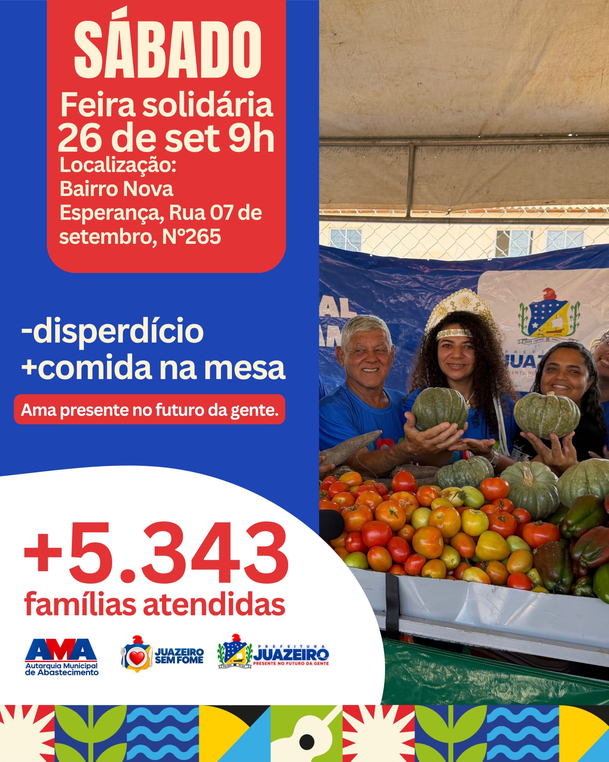 Responsabilidade Social: Pela primeira vez, Prefeitura de Juazeiro realiza Feira Solidária da AMA simultaneamente em dois bairros