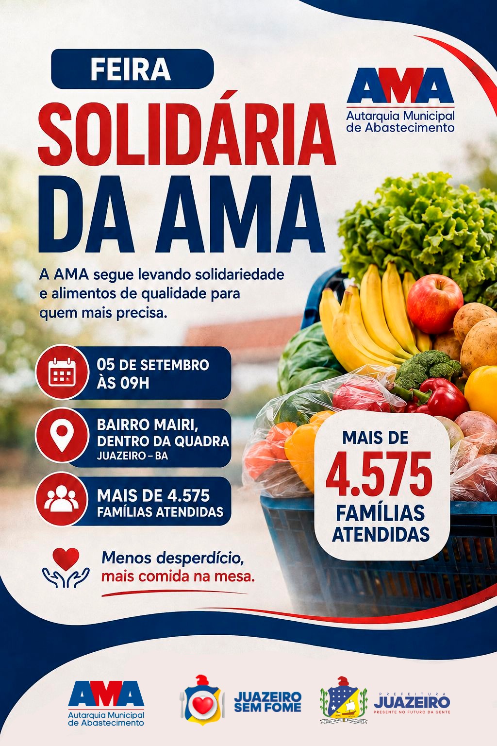 Prefeitura de Juazeiro leva Feira Solidária da AMA ao Residencial Mairi