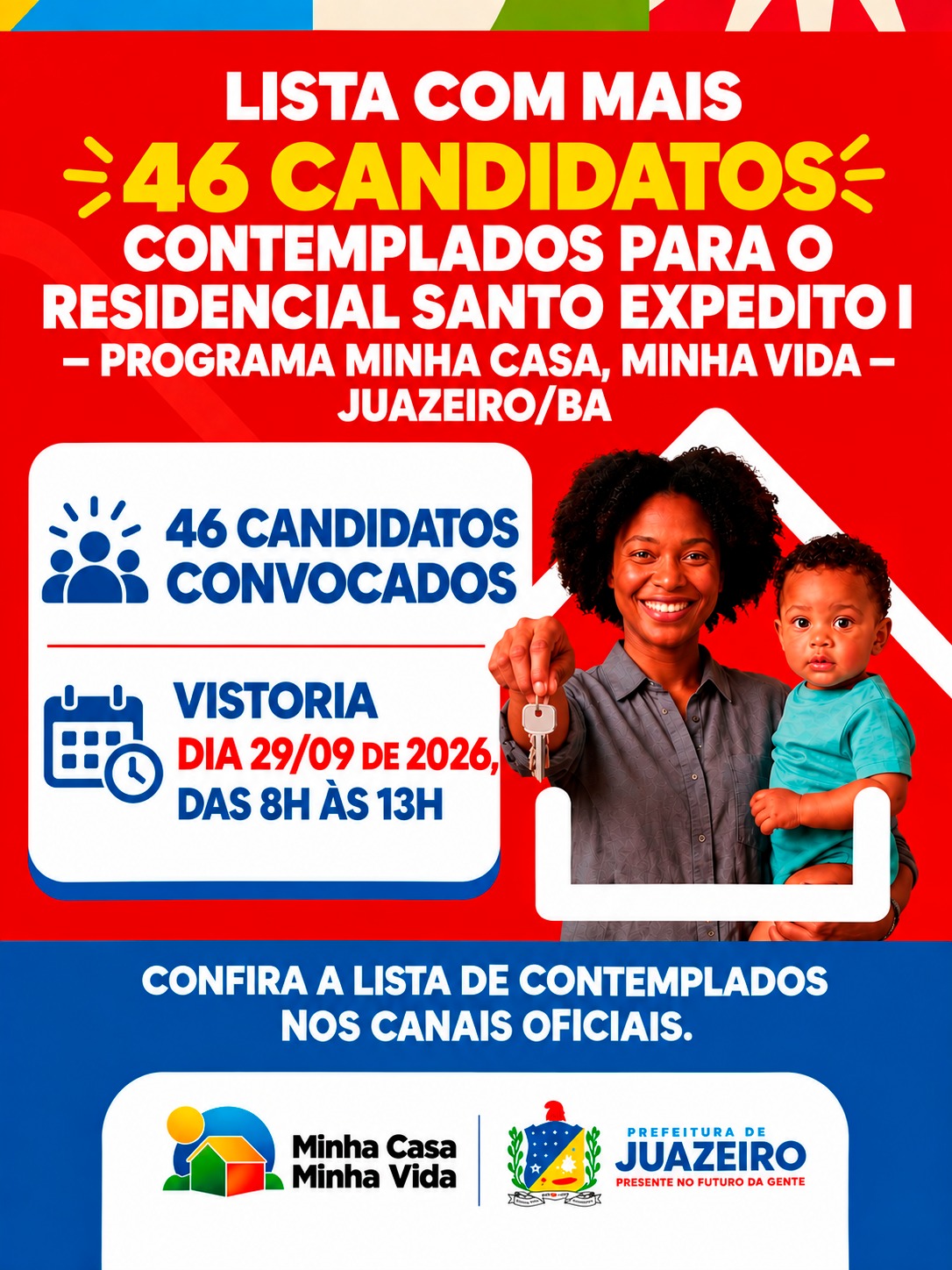Minha Casa, Minha Vida: Prefeitura de Juazeiro convoca mais 46 contemplados do Residencial Santo Expedito I para vistoria das unidades