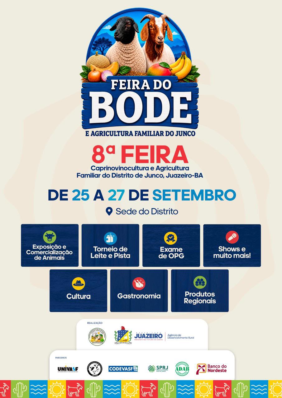 8ª Feira do Bode e da Agricultura Familiar movimenta o Salitre neste final de semana com tradição, histórias de vida, cultura e negócios